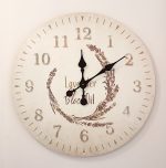 Gold Wall Clock Lavender 60 cm