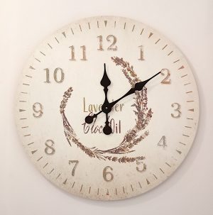 Gold Wall Clock Lavender 60 cm