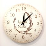 Gold Wall Clock Lavender 30 cm