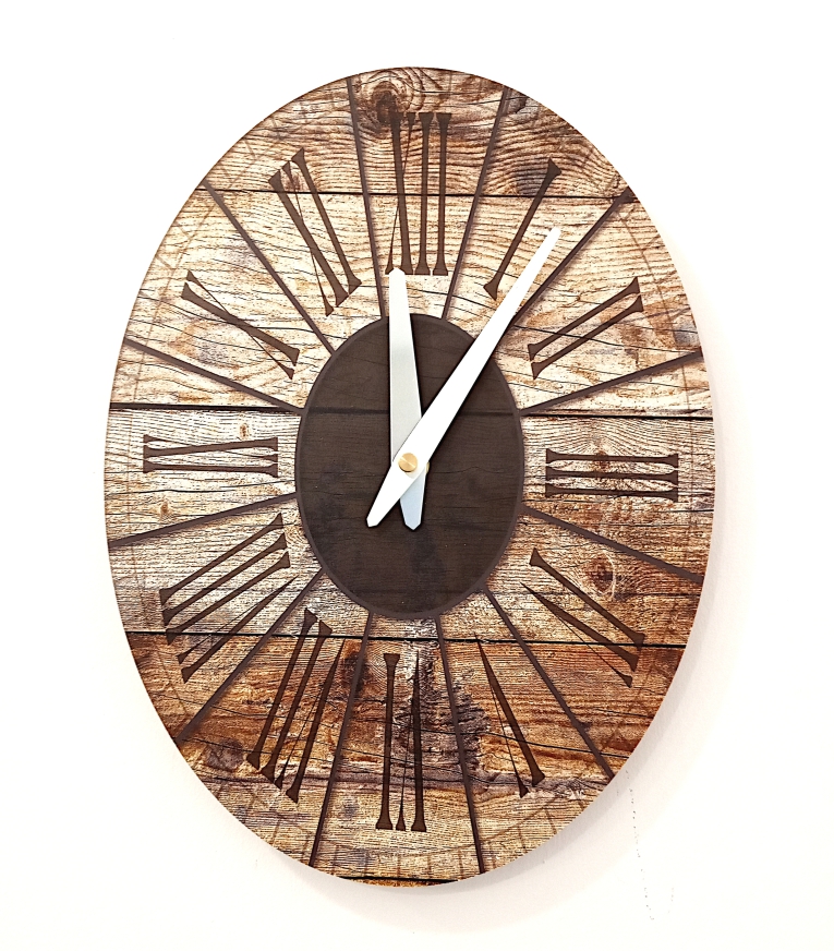 169_1a Simple Wall Clock Natural 30 cm - Image 1