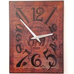 Rectangular Dark Clock Elephant 30 cm