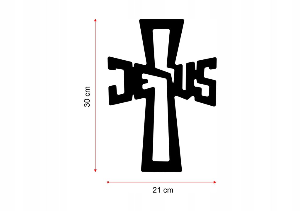 Metal Wall Cross KNS003 30 cm - Image 6