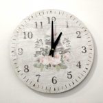 Light Wall Clock Roses 30 cm