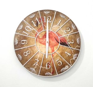 Hanging Clock Flamingo 30 cm