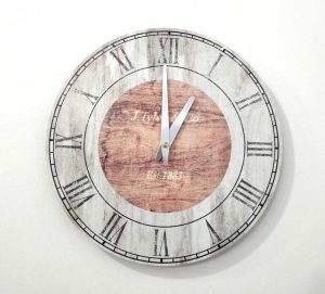 Light Clock for Living Room Wood 30 cm