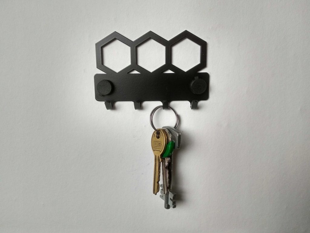 Wieszak metalowy na klucze heksagon WIE82 10cm - Image 3