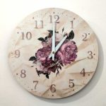 Wall Clock Peonies 30 cm