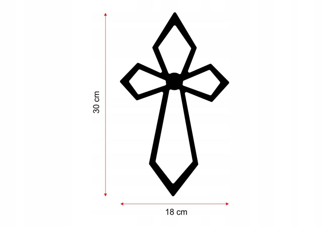 Wall Metal Cross KNS006 30 cm - Image 4