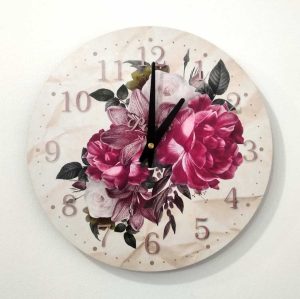 Wall Clock Bouquet 30 cm