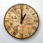 Wall Clock Map 30 cm