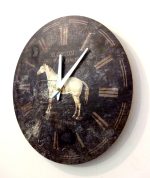 Dark Wall Clock Horse 30 cm - Image 2