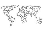 Metal world map DES015 100 cm