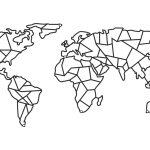 Metal world map DES015 100 cm