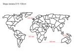 Metal world map DES015 100 cm - Image 2