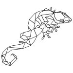 Metal wall decoration Gecko 72 cm