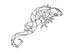 Metal wall decoration Gecko 90 cm