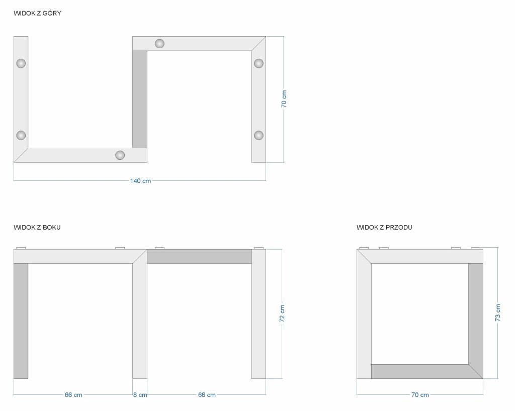 Table Base for Glass Top Geo - Image 3