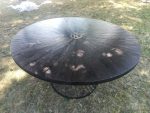 Round pine table made of solid wood, diameter 120 cm - Image 3