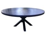 Round pine table made of solid wood, diameter 120 cm