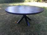 Round pine table made of solid wood, diameter 120 cm - Image 4