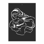 Metal Icon Mother of God with Child KNS023 50 cm