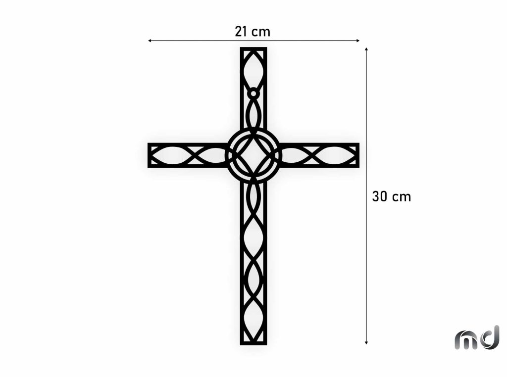 Metal Cross KNS024 30 cm - Image 2