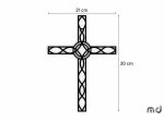 Metal Cross KNS024 30 cm - Image 2