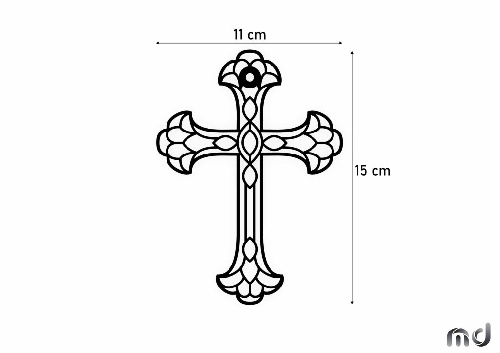Cross Metal KNS026 15 cm - Image 2