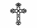 Metal Cross KNS027 30 cm