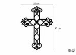 Metal Cross KNS027 30 cm - Image 2