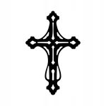 Metal Cross KNS005 50 cm