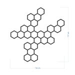 Metal wall decoration for climbing plants Hexagon 116x117 cm - Image 2