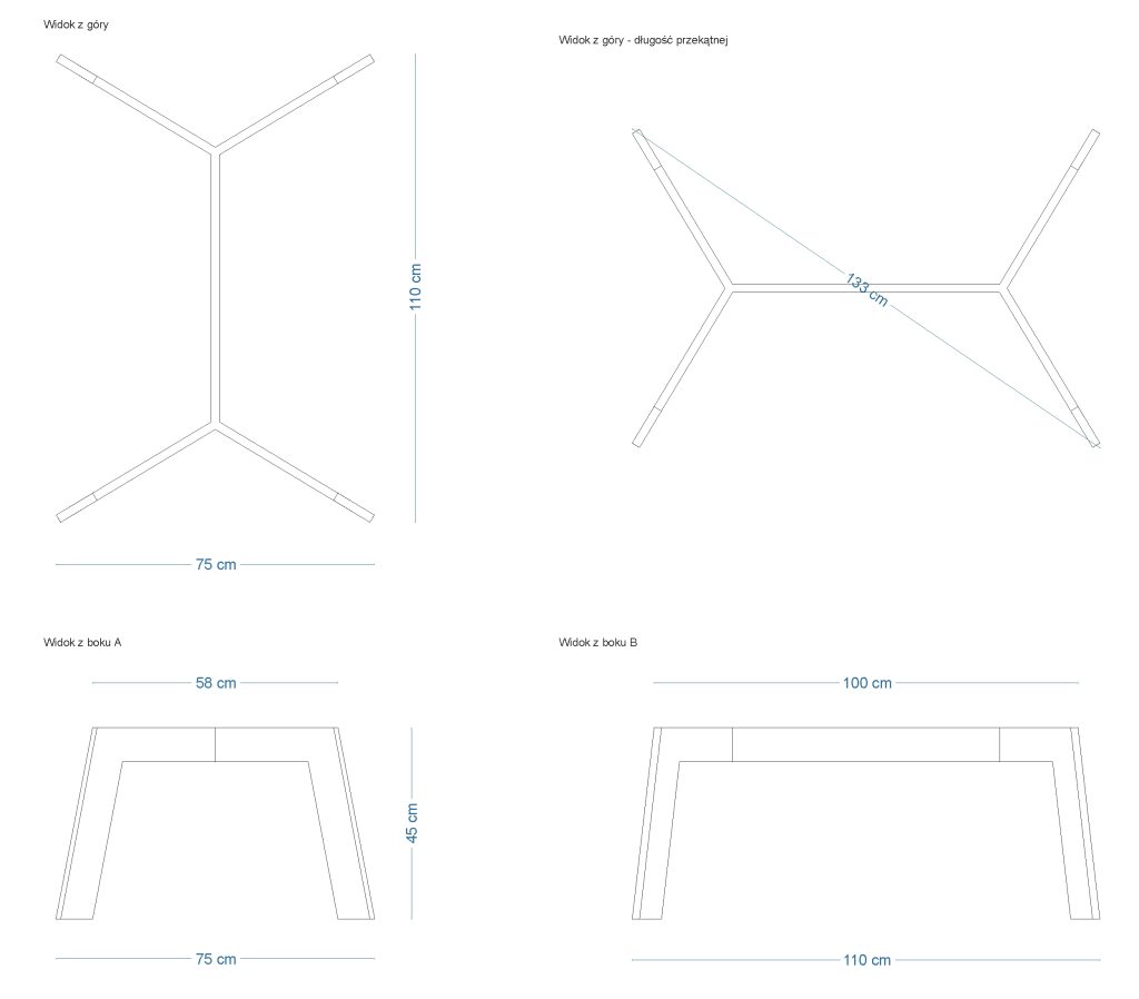 Metal Side Table Leg Leon M - Image 3