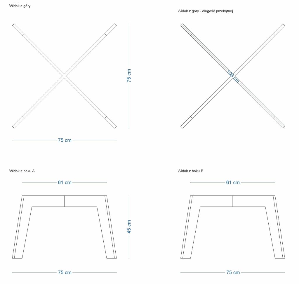 Metal Side Table Leg Leon S - Image 3