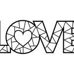Metal wall decoration Love DES016 70 cm