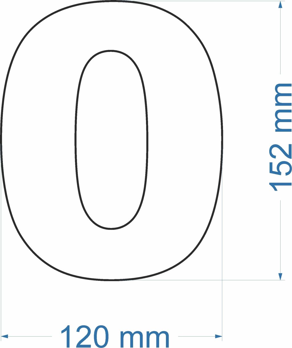 House Number 0 - Stainless Steel Adress Plaque - Image 2