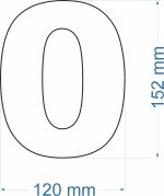 House Number 0 - Stainless Steel Adress Plaque - Image 2