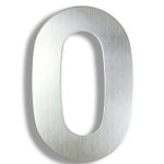 House Number 0 - Stainless Steel Adress Plaque