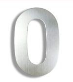 House Number 0 - Stainless Steel Adress Plaque