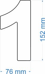 House Number 1 - Stainless Steel Adress Plaque - Image 2