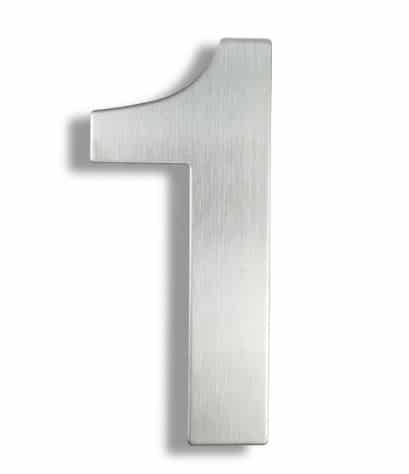 ND_1_zdj House Number 1 - Stainless Steel Adress Plaque - Image 1