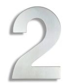 House Number 2 - Stainless Steel Adress Plaque