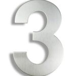 Address Plaque - Stainless Steel House Number 3