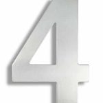 Address Plaque - Stainless Steel House Number 4