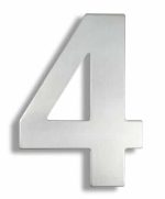Address Plaque - Stainless Steel House Number 4