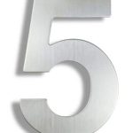 Address Plaque - Stainless Steel House Number 5