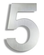 Address Plaque - Stainless Steel House Number 5