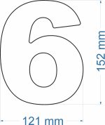 Address Plaque - Stainless Steel House Number 6 - Image 2