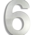 Address Plaque - Stainless Steel House Number 6