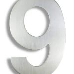 House Number 9 - Stainless Steel Adress Plaque